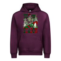 Mauve Wine tis the season skeleton snowboard Urban Hoodie - FaDigitalArtStudio