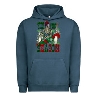 Pigment Midnight Navy tis the season skeleton snowboard Urban Hoodie - FaDigitalArtStudio