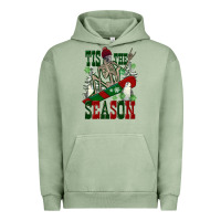 Pigment Oil Green tis the season skeleton snowboard Urban Hoodie - FaDigitalArtStudio