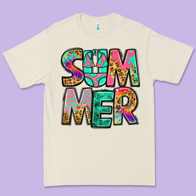 Summer Leopard Tie Dye Premium Tee Designed By Jasminsmagicworld