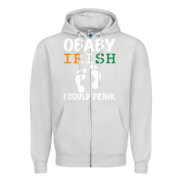 Dove Grey O' Baby Irish I Could Drink Zipper Hoodie - Bettercallsaul