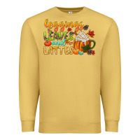 Antique Gold leaves and lattes Premium Sweatshirt - CowGirlArtShop