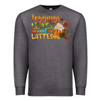 Charcoal Heather leaves and lattes Premium Sweatshirt - CowGirlArtShop