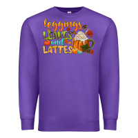 Purple leaves and lattes Premium Sweatshirt - CowGirlArtShop
