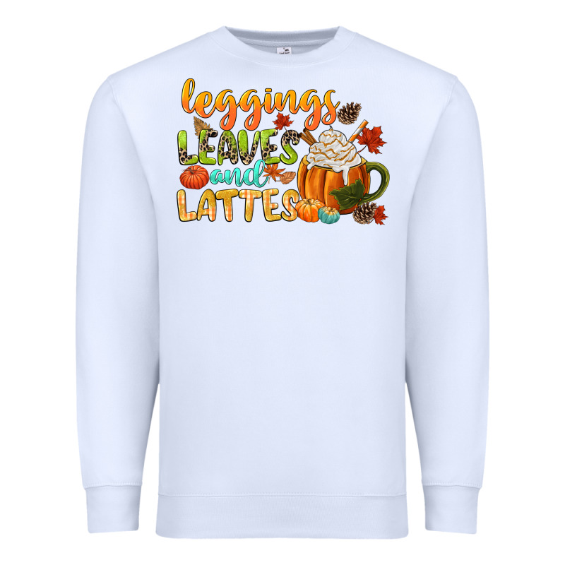 Leaves And Lattes Premium Sweatshirt by CowGirlArtShop | Teevron