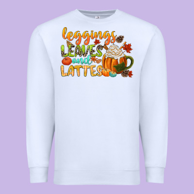 Leaves And Lattes Premium Sweatshirt Designed By Cowgirlartshop