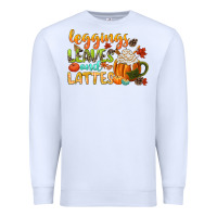 White leaves and lattes Premium Sweatshirt - CowGirlArtShop