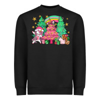 Black Unicorn Christmas trees Heavyweight Sweatshirt - NancyCooperArtShop