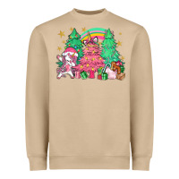 Mushroom Unicorn Christmas trees Heavyweight Sweatshirt - NancyCooperArtShop