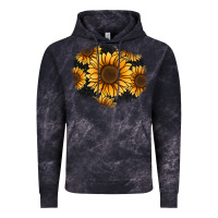Cloud Black sunflower patch Vintage Hoodie - Jasminsmagicworld