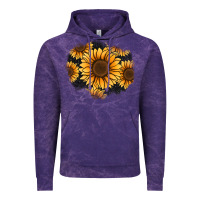 Cloud Purple sunflower patch Vintage Hoodie - Jasminsmagicworld