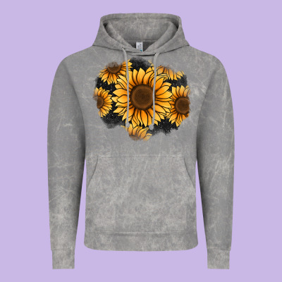 Sunflower Patch Vintage Hoodie Designed By Jasminsmagicworld