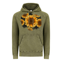 Vintage Olive sunflower patch Vintage Hoodie - Jasminsmagicworld