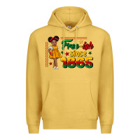 Free Ish Since 1865 Black Girl Peekaboo Juneteenth Premium Hoodie | Teevron