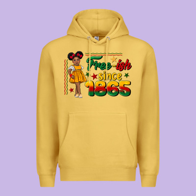 Free Ish Since 1865 Black Girl Peekaboo Juneteenth Premium Hoodie Designed By Cowgirlartshop