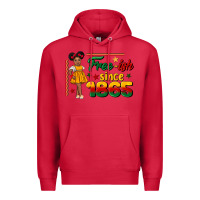 Cardinal free ish since 1865 black girl peekaboo juneteenth Premium Hoodie - CowGirlArtShop