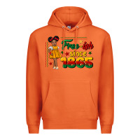 Carrot free ish since 1865 black girl peekaboo juneteenth Premium Hoodie - CowGirlArtShop