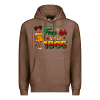 Chestnut free ish since 1865 black girl peekaboo juneteenth Premium Hoodie - CowGirlArtShop