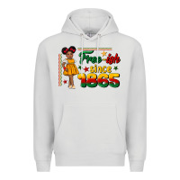 Dove Grey free ish since 1865 black girl peekaboo juneteenth Premium Hoodie - CowGirlArtShop