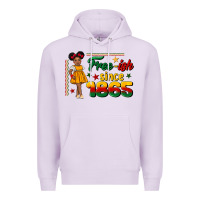 Lilac free ish since 1865 black girl peekaboo juneteenth Premium Hoodie - CowGirlArtShop
