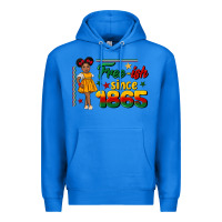 True Royal free ish since 1865 black girl peekaboo juneteenth Premium Hoodie - CowGirlArtShop