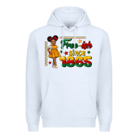 White free ish since 1865 black girl peekaboo juneteenth Premium Hoodie - CowGirlArtShop