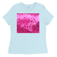 Baby Blue pink glitter Ladies Tee - JahusDesignShop