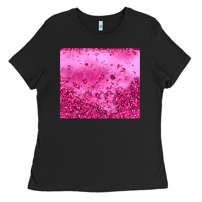 Pink Glitter Ladies Tee by JahusDesignShop | Teevron