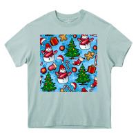 Arona christmas trees and snow seamless pattern Heavy Core Tee - BundleAndBundleShop