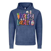 Vintage Denim happy easter Vintage Hoodie - MaliasSmallBusiness