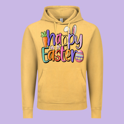 Happy Easter Vintage Hoodie Designed By Maliassmallbusiness
