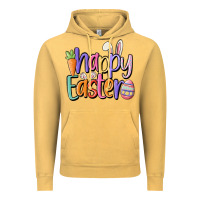 Vintage Mustard happy easter Vintage Hoodie - MaliasSmallBusiness