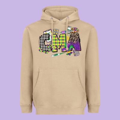 Cma Mardi Gras Certified Medical Assistant Heavyweight Hoodie Designed By Cowgirlartshop