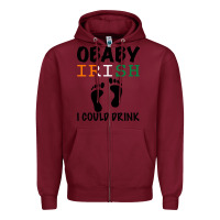 Burgundy O' Baby Irish I Could Drink Zipper Hoodie - Bettercallsaul