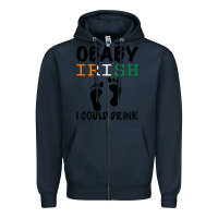 Navy O' Baby Irish I Could Drink Zipper Hoodie - Bettercallsaul