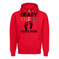 Red O' Baby Irish I Could Drink Zipper Hoodie - Bettercallsaul