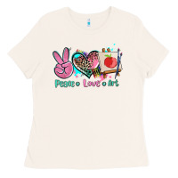 Peace Love Art   Ado Ladies Tee | Teevron