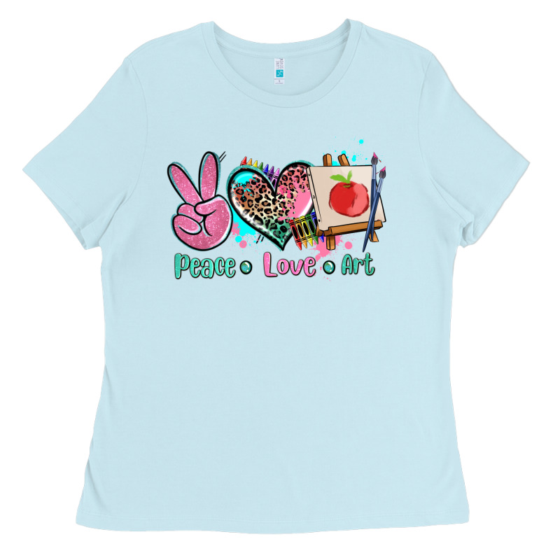 Peace Love Art   Ado Ladies Tee by AdoDesignShop | Teevron