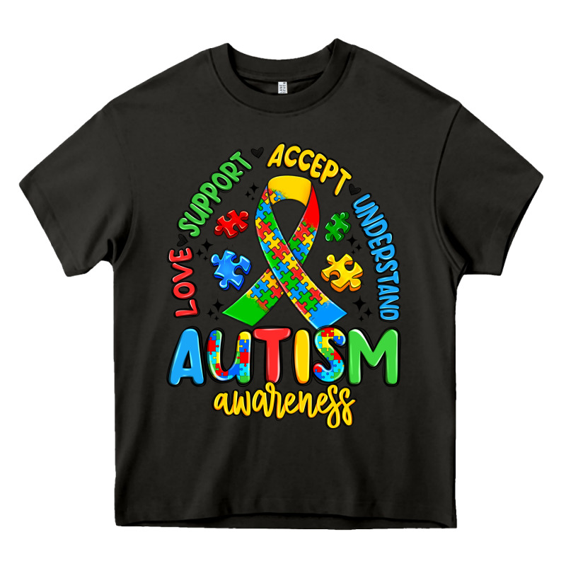 Love Support Accept Understand Autism Awareness Heavy Core Tee by Artiststas | Teevron