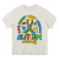 Cream love support accept understand autism awareness Heavy Core Tee - Artiststas