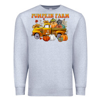 Heather Grey pumpkin farm Premium Sweatshirt - CowGirlArtShop