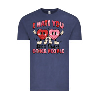 Vintage Denim i hate you less than other people Vintage Tee - MaliasSmallBusiness