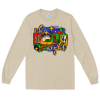 Mushroom oh holy night with baby jesus for christmas Long Sleeve Tee - MaliasSmallBusiness