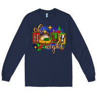 Navy oh holy night with baby jesus for christmas Long Sleeve Tee - MaliasSmallBusiness