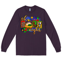 Plum oh holy night with baby jesus for christmas Long Sleeve Tee - MaliasSmallBusiness
