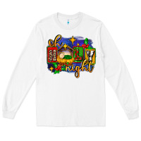 White oh holy night with baby jesus for christmas Long Sleeve Tee - MaliasSmallBusiness