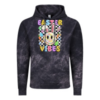 Cloud Black easter vibes smiley face Vintage Hoodie - MaliasSmallBusiness