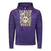 Cloud Purple easter vibes smiley face Vintage Hoodie - MaliasSmallBusiness