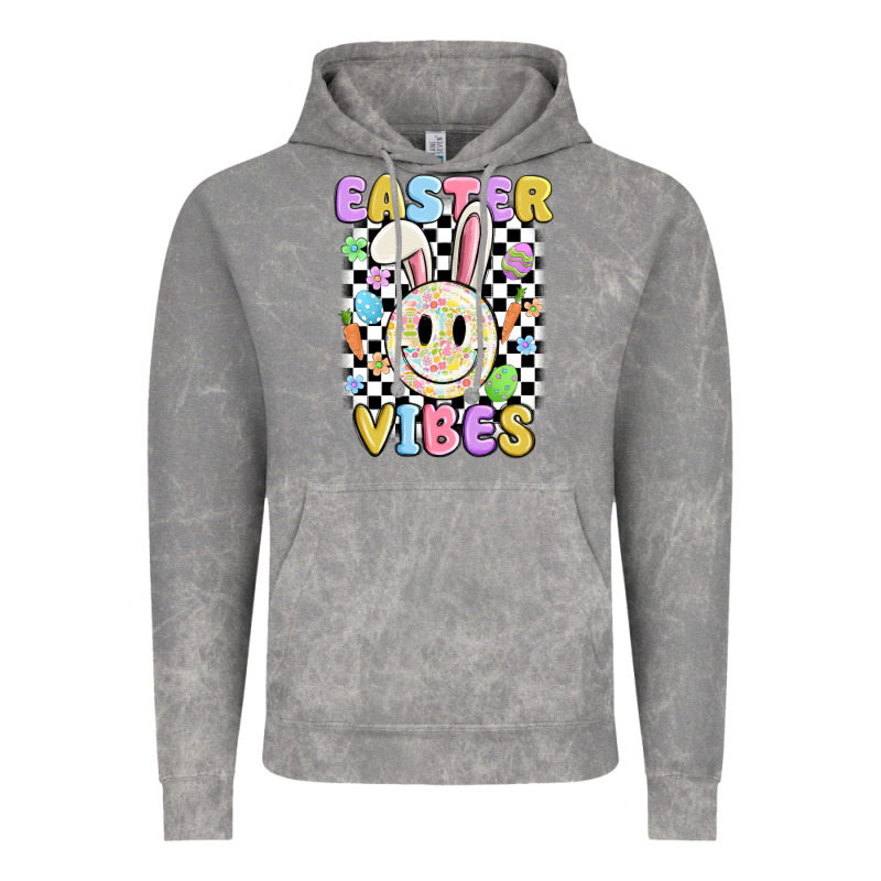 Easter Vibes Smiley Face Vintage Hoodie by MaliasSmallBusiness | Teevron