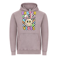 Vintage Zinc easter vibes smiley face Vintage Hoodie - MaliasSmallBusiness